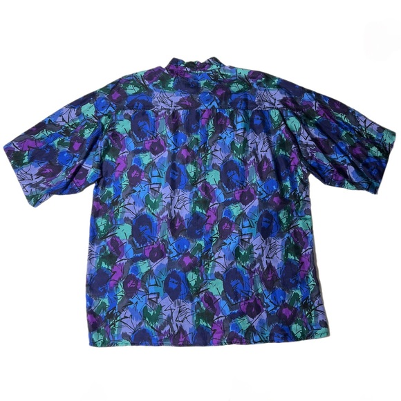 Vintage Substudio Silk 80s Party Shirt XL | abstract short sleeve button up - Picture 2 of 7